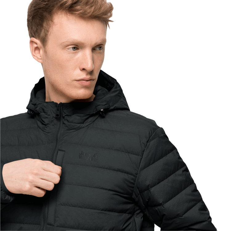Black Collections Men's Glowing Mountain Jacket Brand Jack Wolfskin