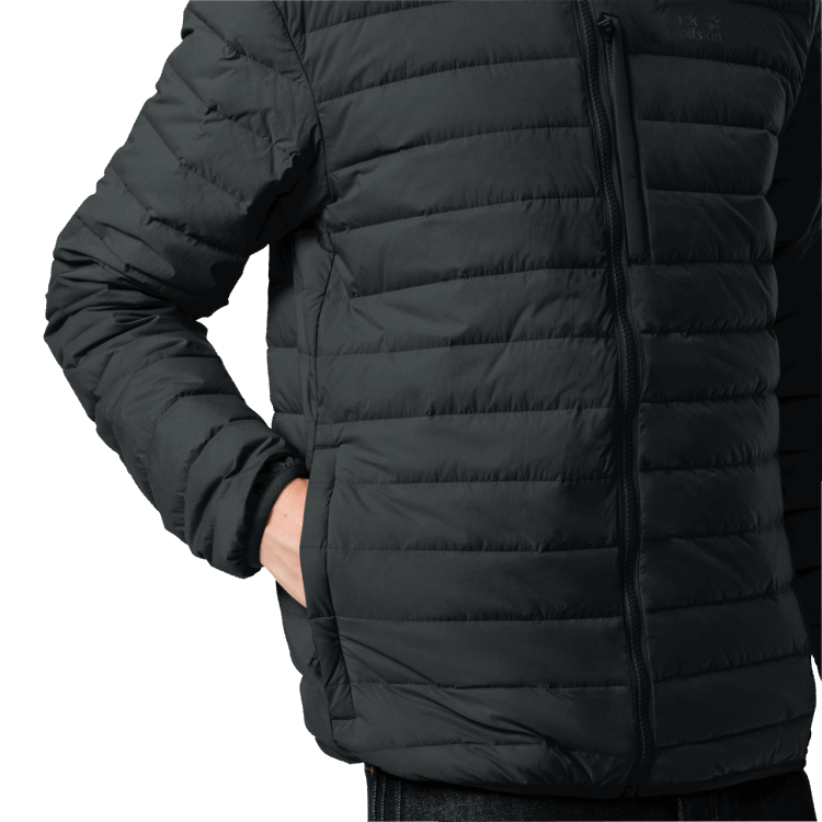 Black Collections Men's Glowing Mountain Jacket Brand Jack Wolfskin