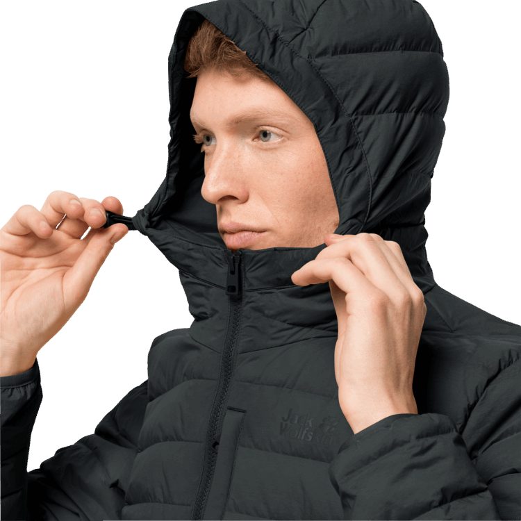 Black Collections Men's Glowing Mountain Jacket Brand Jack Wolfskin