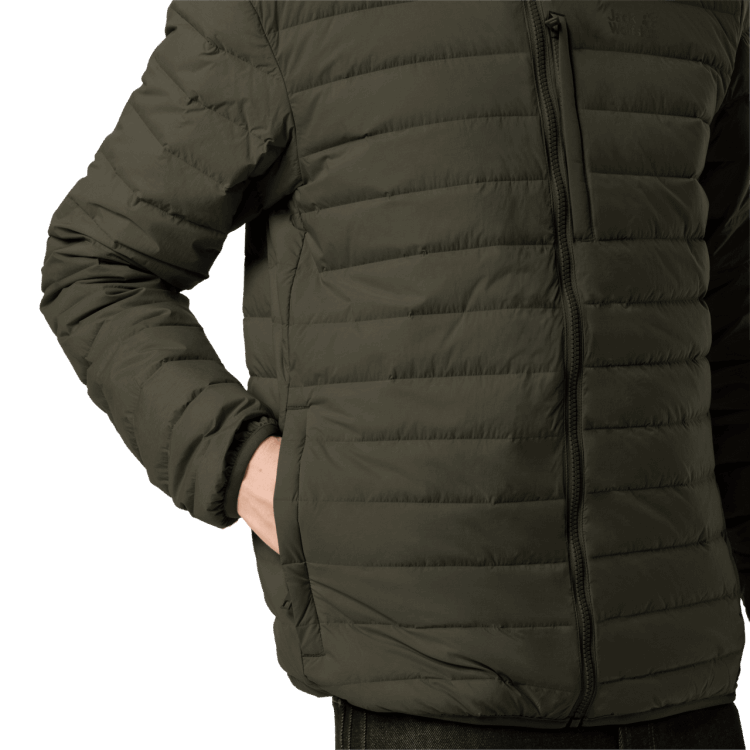 Bonsai Green Men's Glowing Mountain Jacket Brand Jack Wolfskin Origin