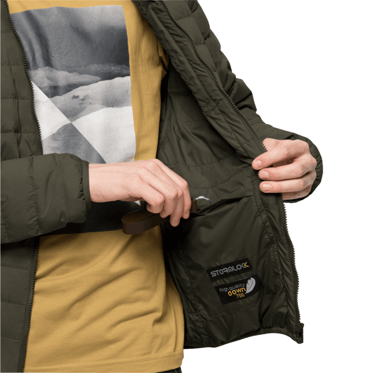 Bonsai Green Men's Glowing Mountain Jacket Brand Jack Wolfskin Origin