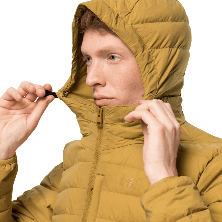 Golden Amber Men's Glowing Mountain Jacket Origins Brand Jack Wolfskin
