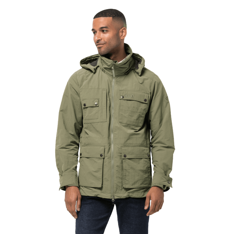 Best Khaki Brand Jack Wolfskin Men's Lakeside Safari Jacket