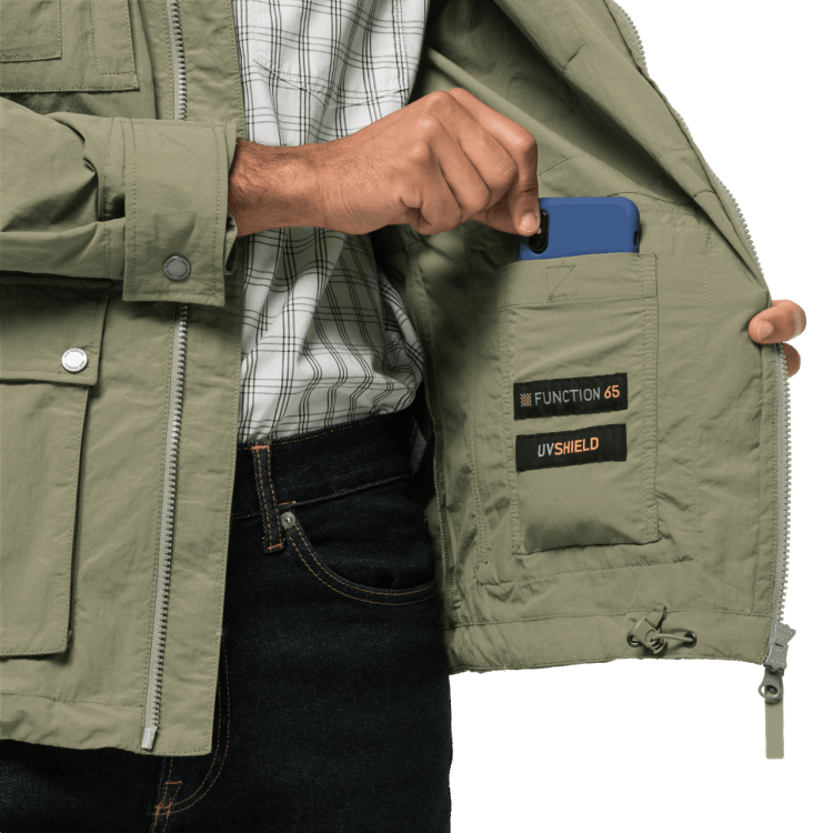 Best Khaki Brand Jack Wolfskin Men's Lakeside Safari Jacket