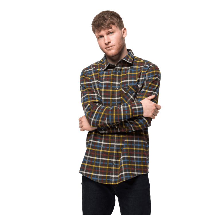 Fraser Island Shirt Brand Jack Wolfskin Origin Bonsai Green Checks