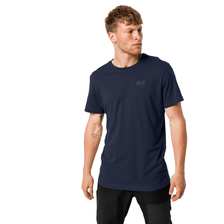 Men's Essential T Night Blue Brand Jack Wolfskin Hot