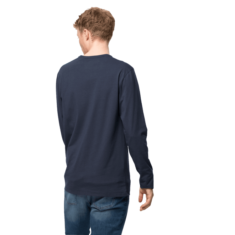 Men's Essential Longsleeve Fashion Night Blue Brand Jack Wolfskin
