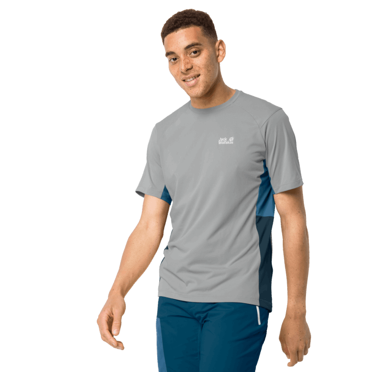 Brand Jack Wolfskin Men's Narrows T Silver Grey Brand