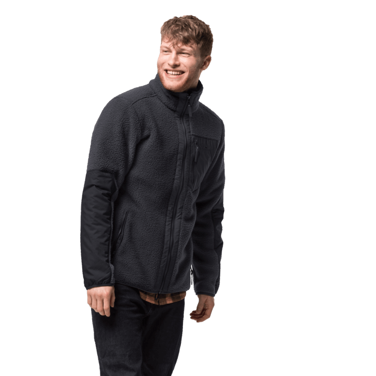 Men's Kingsway Fleece Jacket Brand Jack Wolfskin Phantom Hot