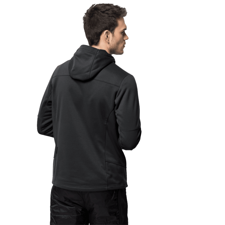 Men's Hydro Hooded II Jacket Brand Jack Wolfskin Best Black