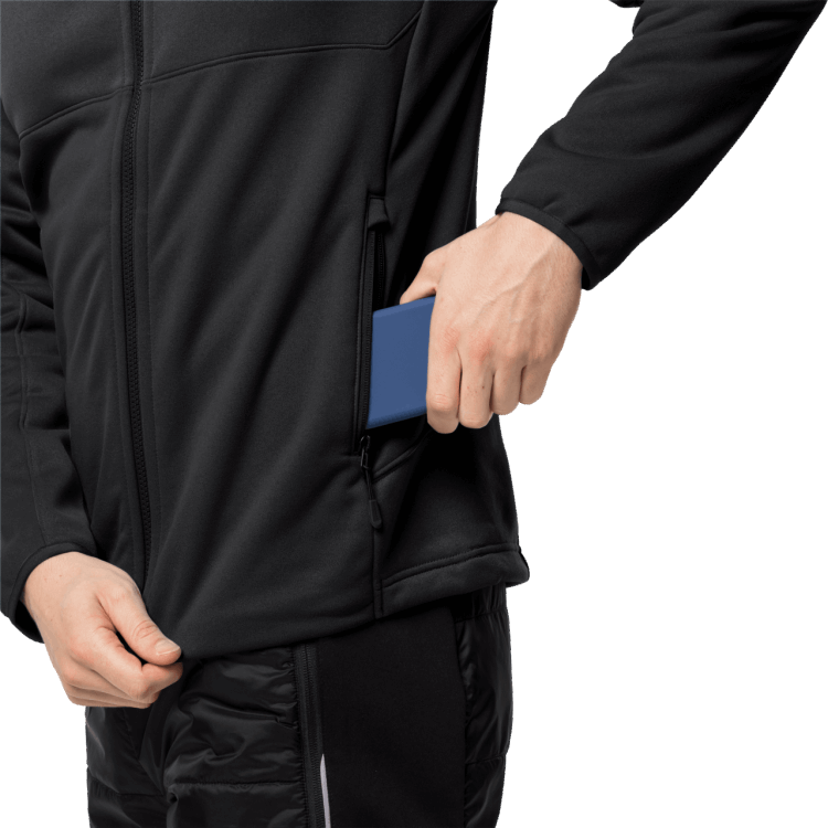 Men's Hydro Hooded II Jacket Brand Jack Wolfskin Best Black