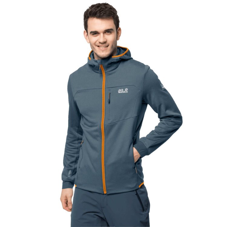 Men's Hydro Grid Fleece Orion Blue Brand Jack Wolfskin New