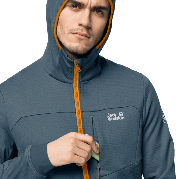 Men's Hydro Grid Fleece Orion Blue Brand Jack Wolfskin New