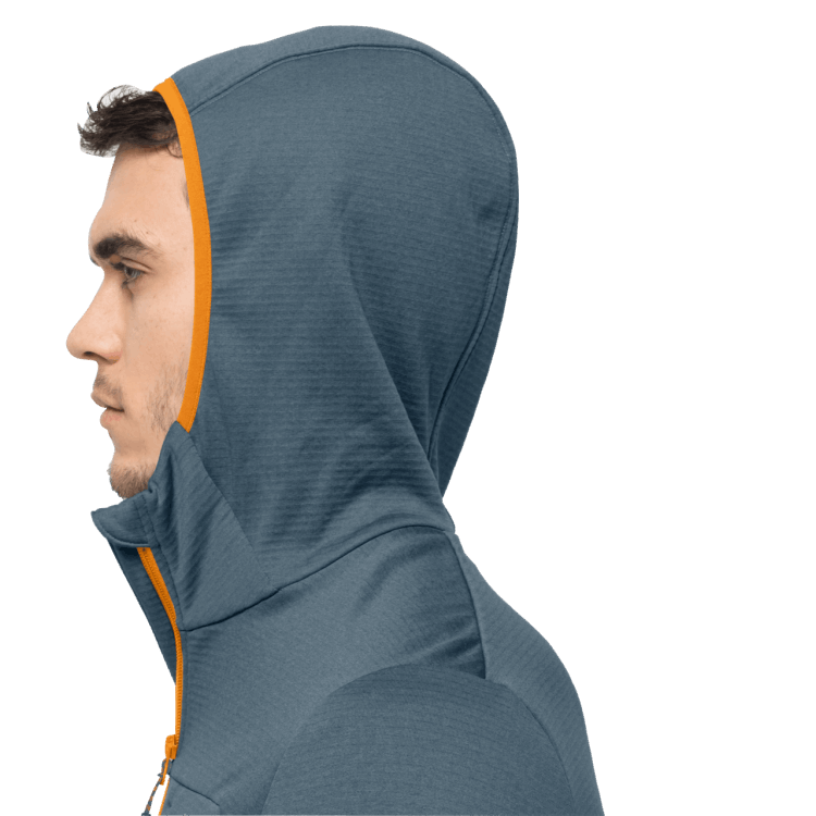 Men's Hydro Grid Fleece Orion Blue Brand Jack Wolfskin New