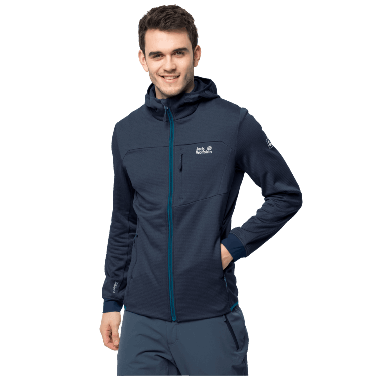 Men's Hydro Grid Fleece Collection Brand Jack Wolfskin Night Blue