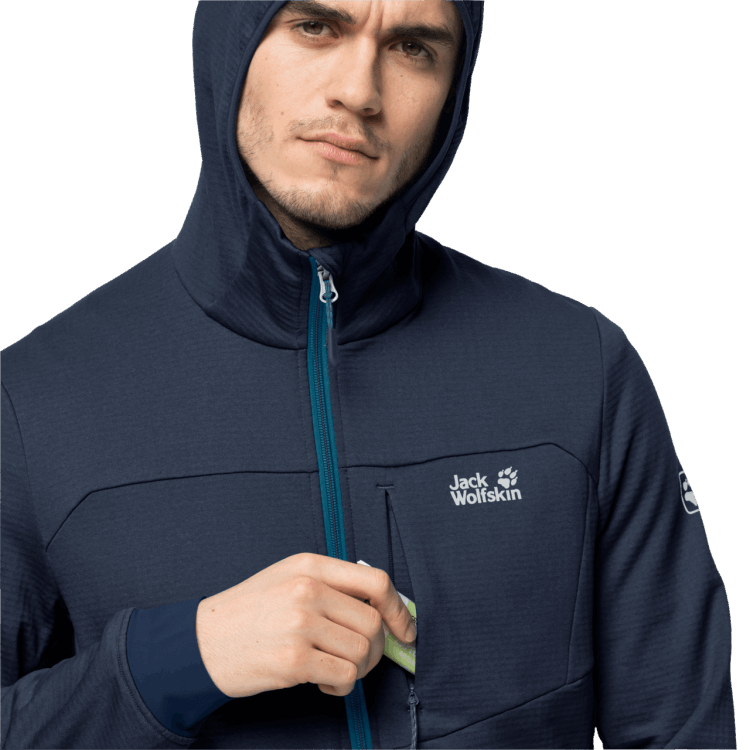 Men's Hydro Grid Fleece Collection Brand Jack Wolfskin Night Blue