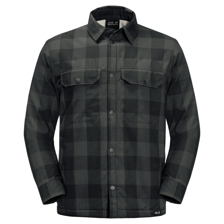 Brand Jack Wolfskin Bonsai Green Checks Men's Whiteville Shirt
