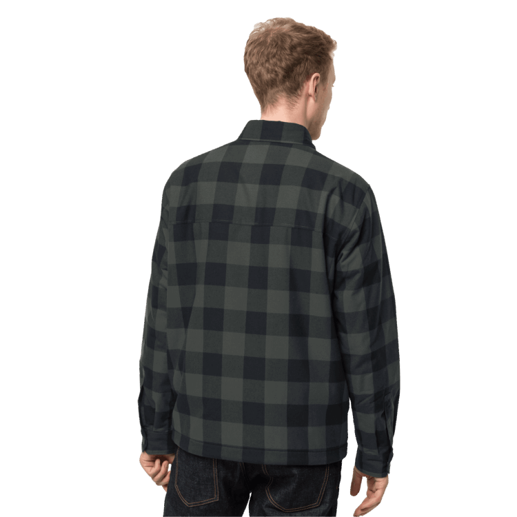 Brand Jack Wolfskin Bonsai Green Checks Men's Whiteville Shirt