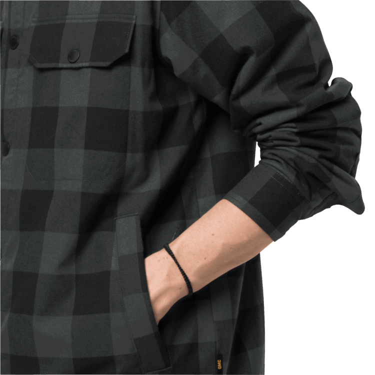 Brand Jack Wolfskin Bonsai Green Checks Men's Whiteville Shirt