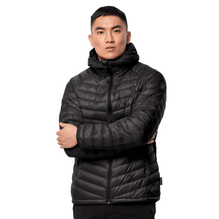 Black Fashion Brand Jack Wolfskin Men's Atmosphere Jacket