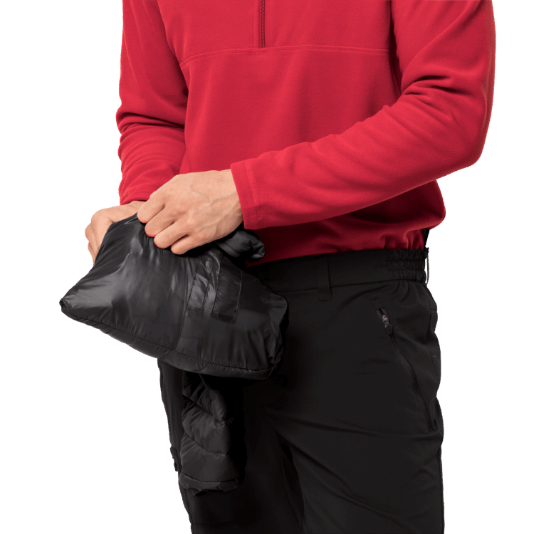 Black Fashion Brand Jack Wolfskin Men's Atmosphere Jacket