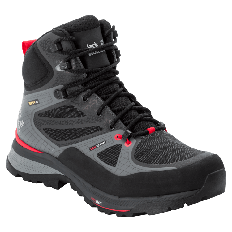 Black-Red Men's Force Trekker Texapore Mid Brand Jack Wolfskin Collections