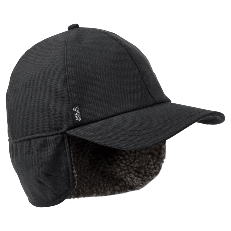 Black Men's Fierce Wind Cap Origin Brand Jack Wolfskin