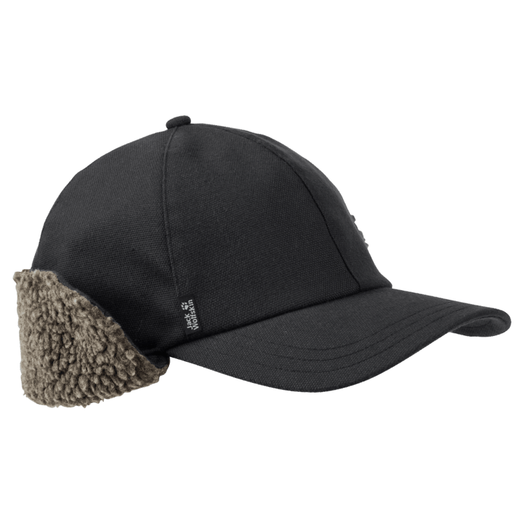 Black Men's Fierce Wind Cap Origin Brand Jack Wolfskin