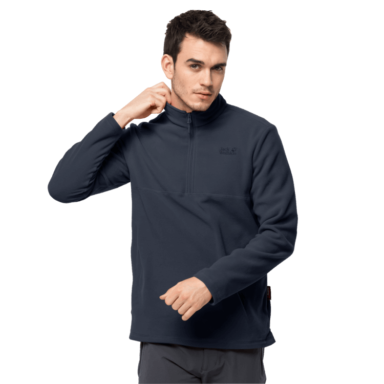 Brand Jack Wolfskin Men's Taunus Quarter Zip Pullover New Night Blue