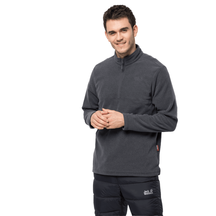 Ebony Brand Jack Wolfskin Men's Taunus Quarter Zip Pullover Collection