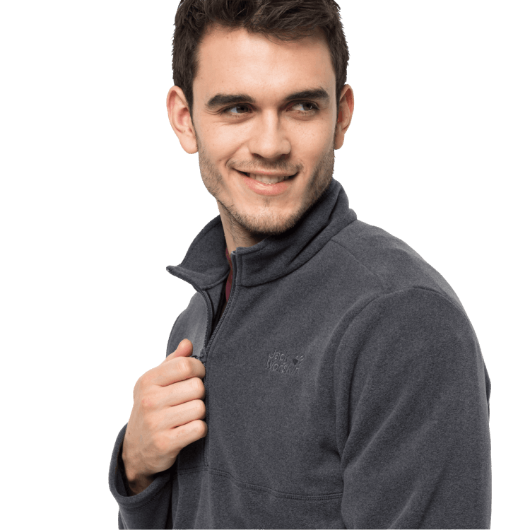 Ebony Brand Jack Wolfskin Men's Taunus Quarter Zip Pullover Collection