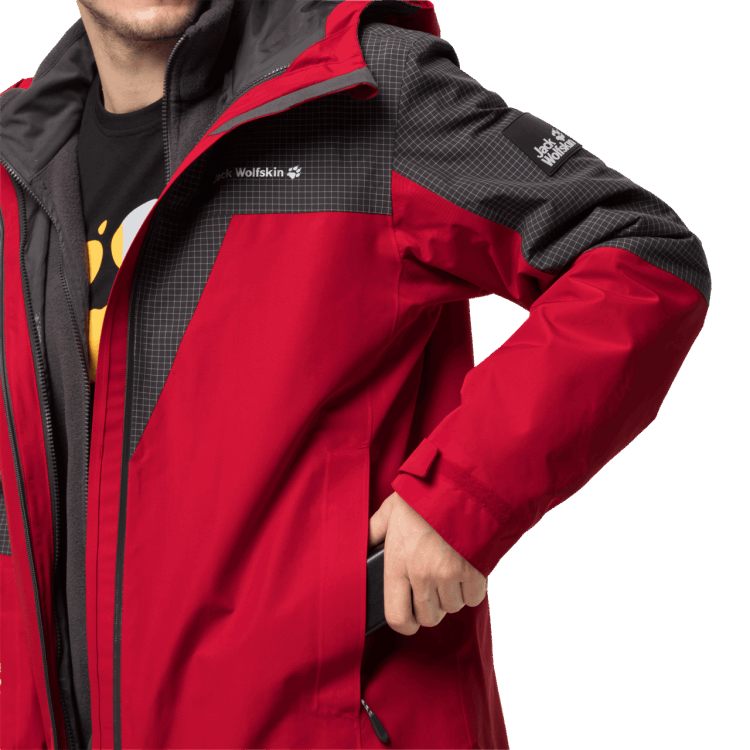Men's Dna Rhapsody 3In1 Red Lacquer Origins Brand Jack Wolfskin