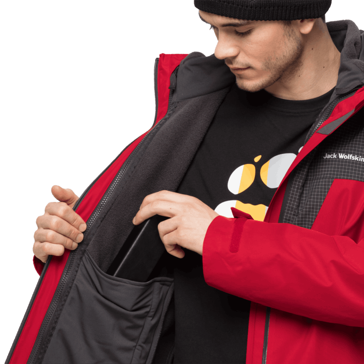 Men's Dna Rhapsody 3In1 Red Lacquer Origins Brand Jack Wolfskin