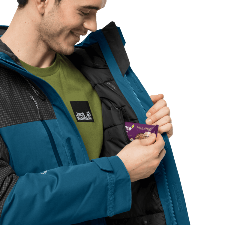 Men's Dna Icefall Jacket Brands Dark Cobalt Brand Jack Wolfskin