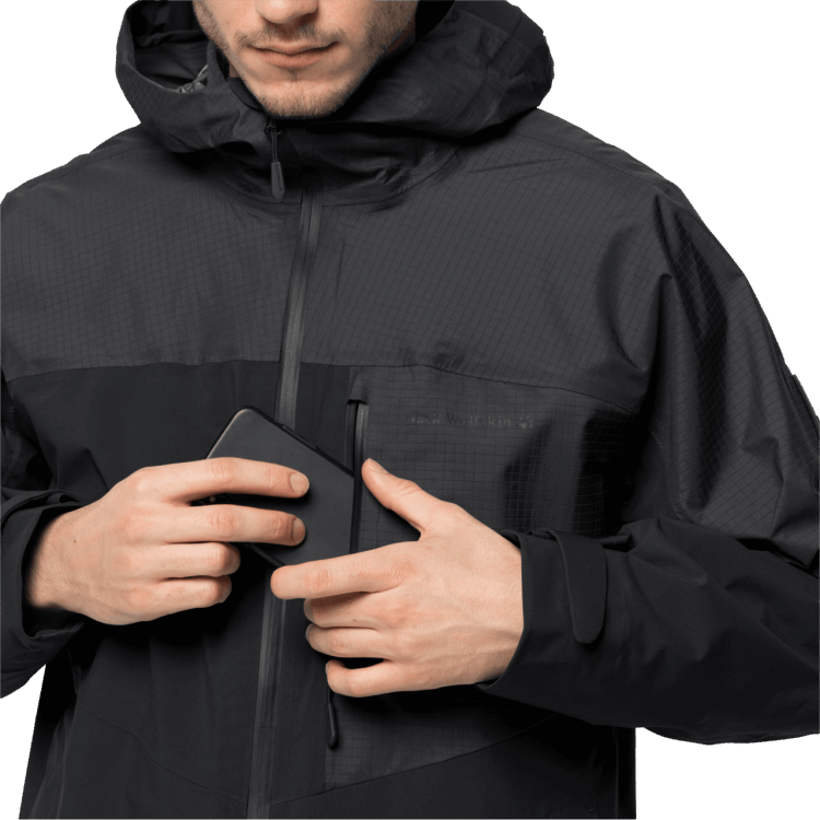 Black Brand Jack Wolfskin Collections Men's Athletic Jacket