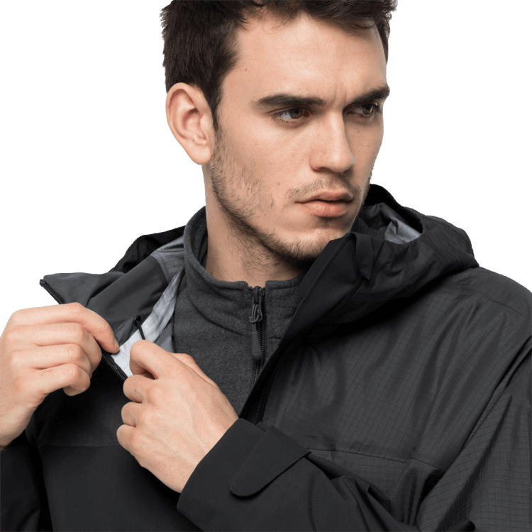 Black Brand Jack Wolfskin Collections Men's Athletic Jacket