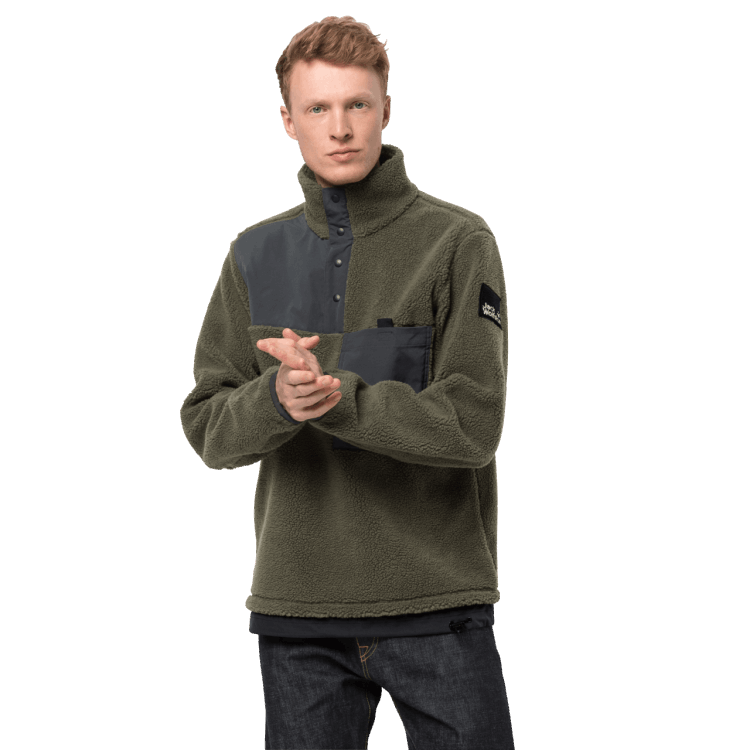 New Brand Jack Wolfskin Grape Leaf Men's 365 Fearless Snap