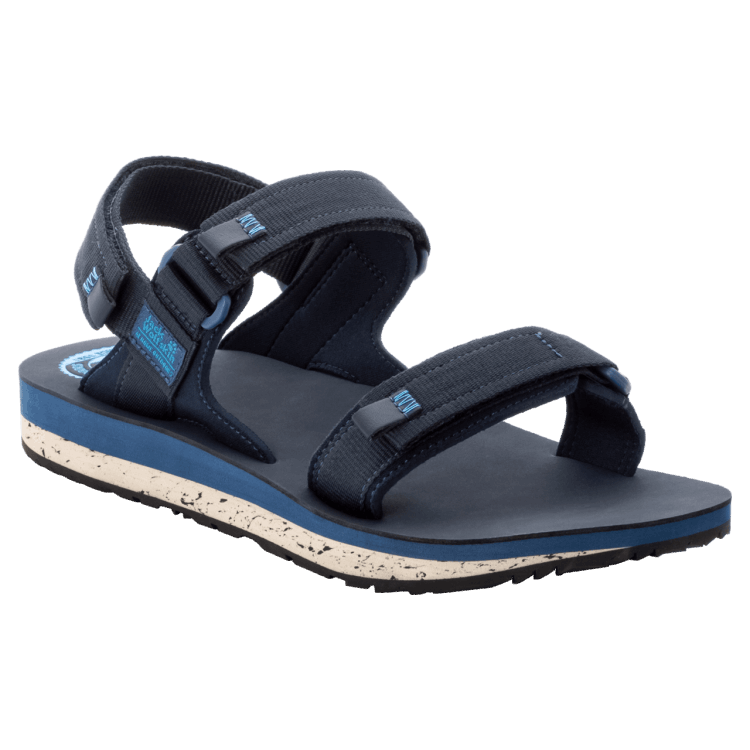 Men's Outfresh Deluxe Sandal Original Brand Jack Wolfskin Dark Blue-Blue