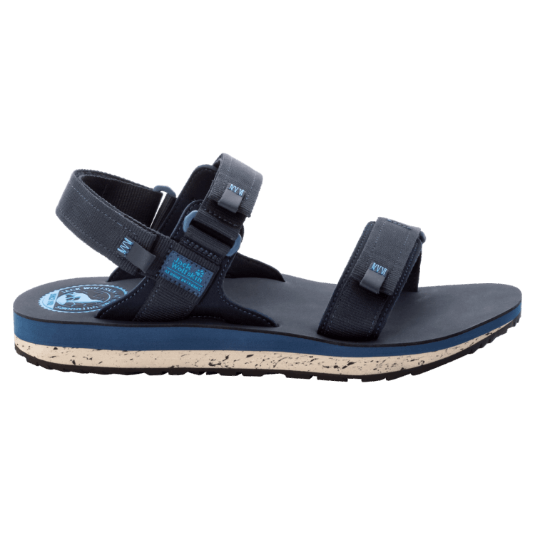 Men's Outfresh Deluxe Sandal Original Brand Jack Wolfskin Dark Blue-Blue