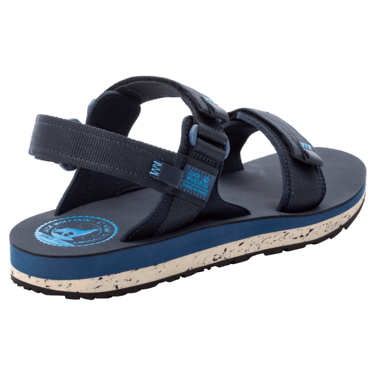 Men's Outfresh Deluxe Sandal Original Brand Jack Wolfskin Dark Blue-Blue