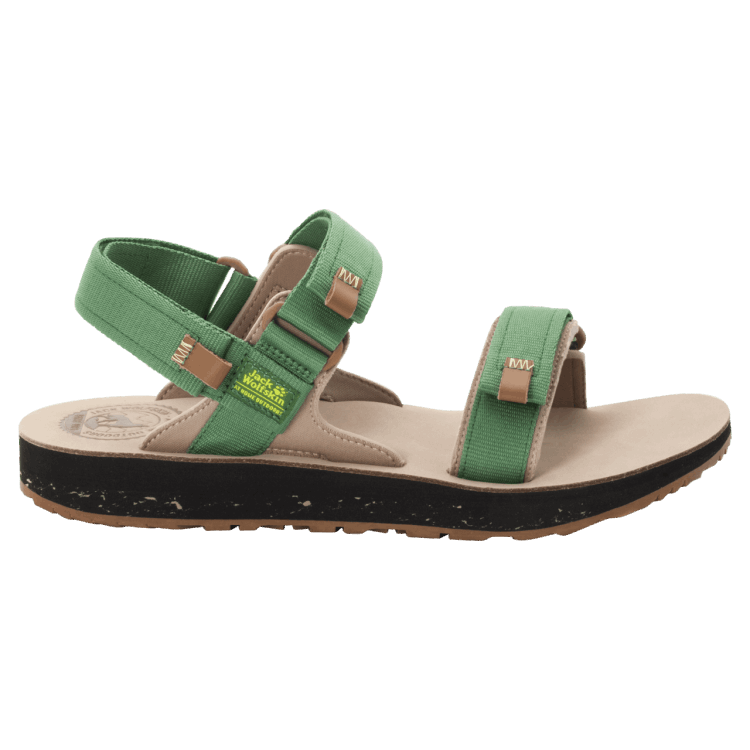 Men's Outfresh Deluxe Sandal Hot Green-Brown Brand Jack Wolfskin