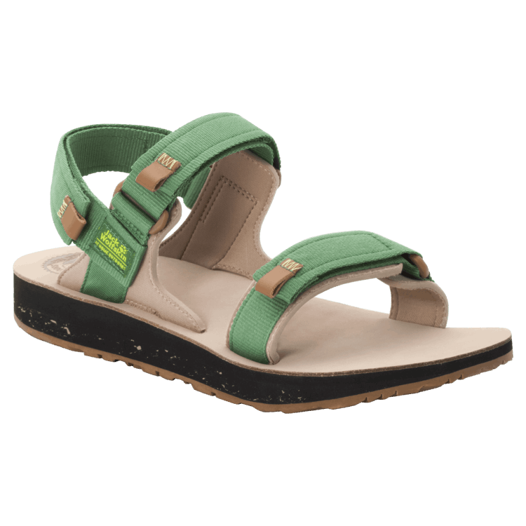 Men's Outfresh Deluxe Sandal Hot Green-Brown Brand Jack Wolfskin