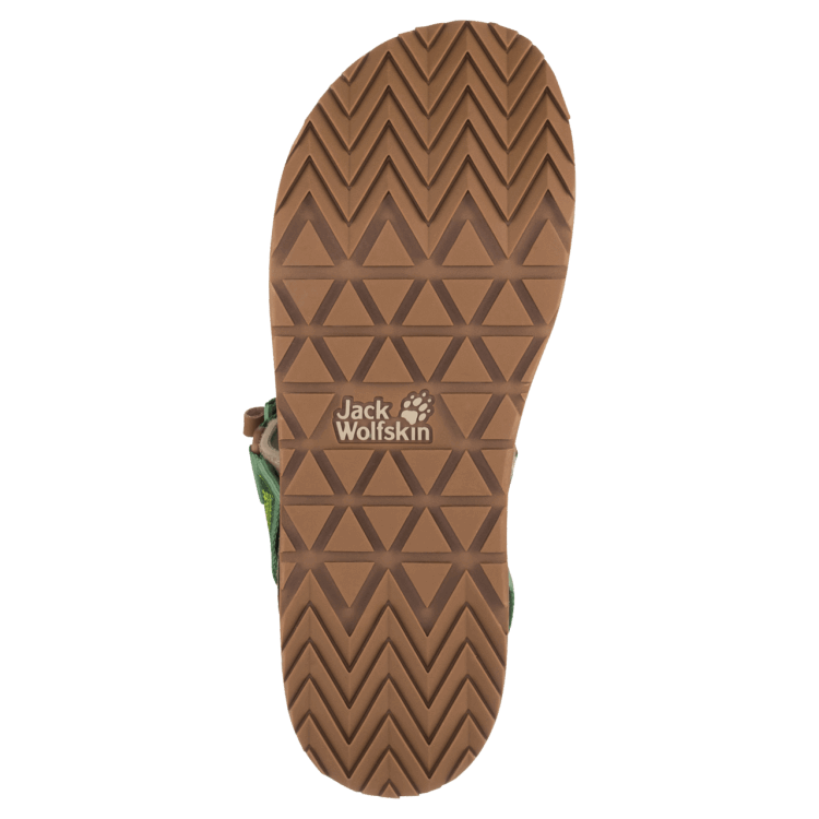 Men's Outfresh Deluxe Sandal Hot Green-Brown Brand Jack Wolfskin