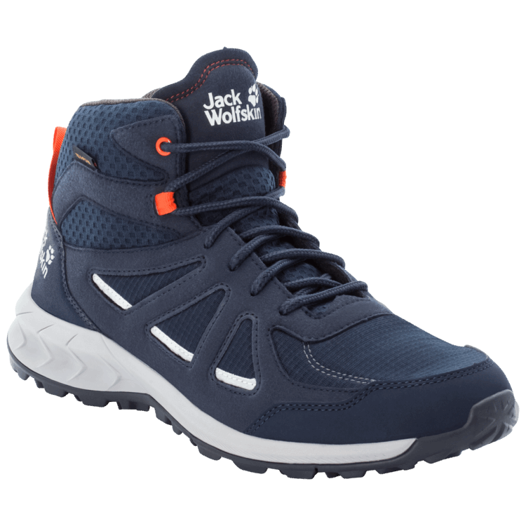 Dark Blue-Red Brand Jack Wolfskin WOODLAND 2 TEXAPORE MID M Brand