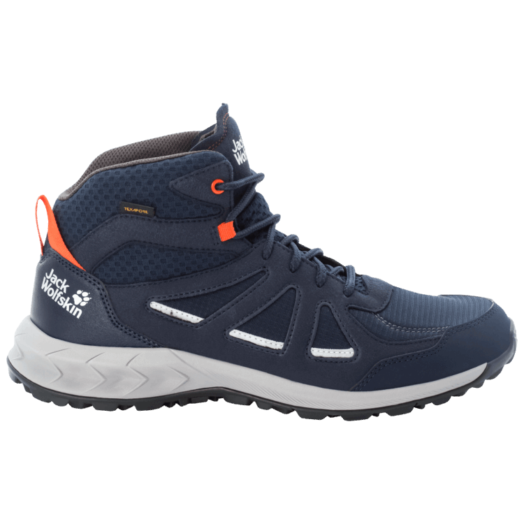 Dark Blue-Red Brand Jack Wolfskin WOODLAND 2 TEXAPORE MID M Brand