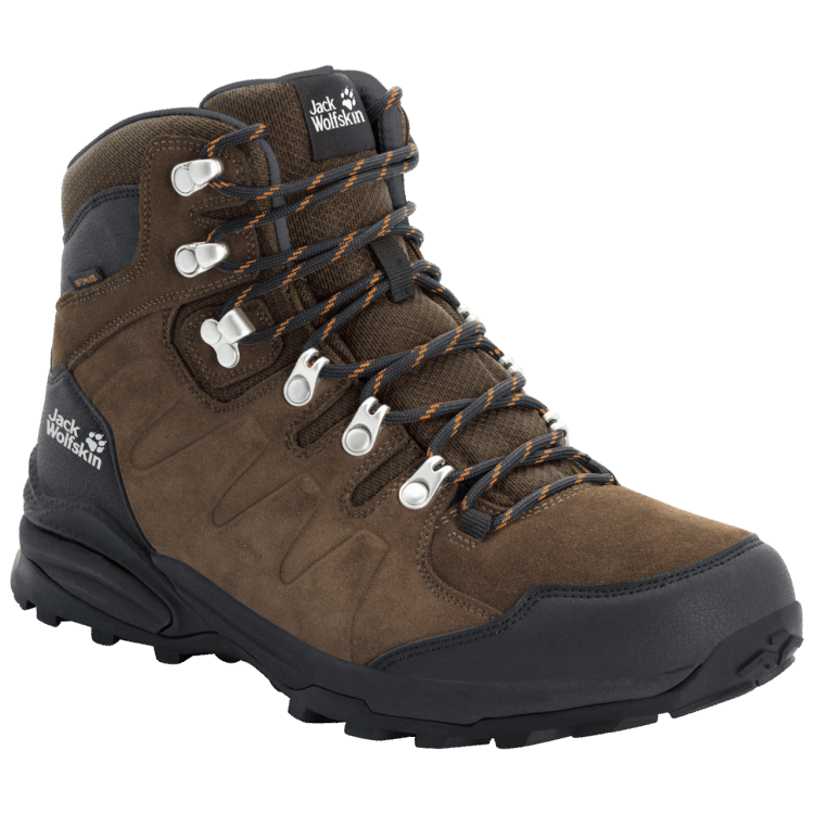 New Men's Refugio Texapore Mid Brand Jack Wolfskin Brown-Phantom