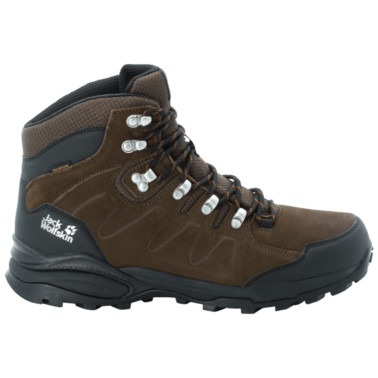 New Men's Refugio Texapore Mid Brand Jack Wolfskin Brown-Phantom