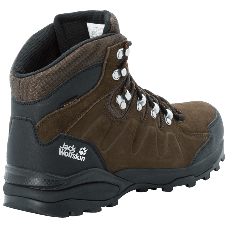 New Men's Refugio Texapore Mid Brand Jack Wolfskin Brown-Phantom