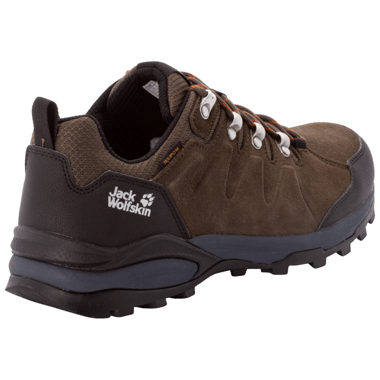 Fashion Men's Refugio Texapore Low Khaki-Phantom Brand Jack Wolfskin