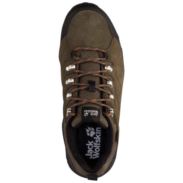 Fashion Men's Refugio Texapore Low Khaki-Phantom Brand Jack Wolfskin
